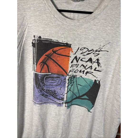 VINTAGE 90s 1995 NCAA FINAL FOUR Basketball Shirt College Made In USA Sz Large - Picture 2 of 7